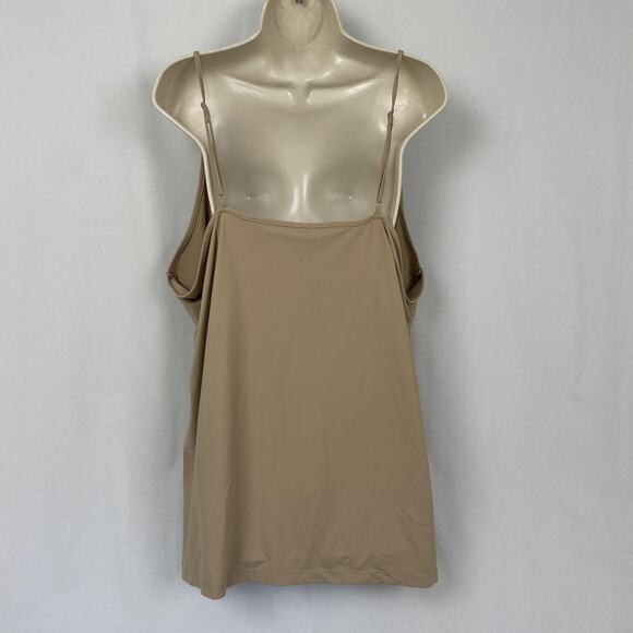 Susan Graver Liquid Knit Tank Top Womens 3X Smoothing Essentials Neutral Tan - Picture 5 of 10
